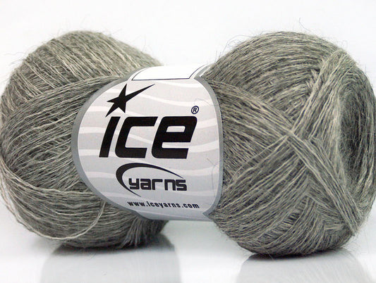 Lot of 8 Skeins ICE SALE LUXURY-PREMIUM (40% Baby Alpaca 10% Wool) Yarn Grey Shades