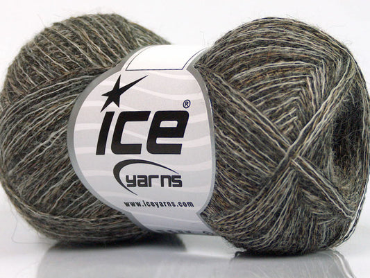 Lot of 8 Skeins ICE SALE LUXURY-PREMIUM (40% Baby Alpaca 10% Wool) Yarn Grey Brown Shades