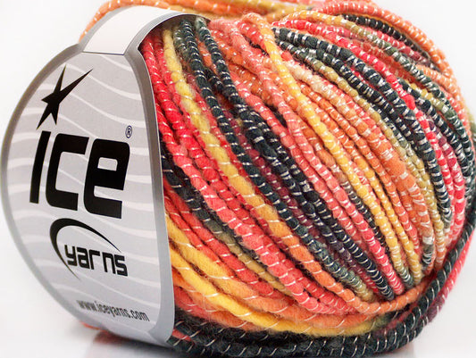 Lot of 8 Skeins ICE SALE WINTER (40% Wool) Yarn Salmon Shades Yellow Anthracite
