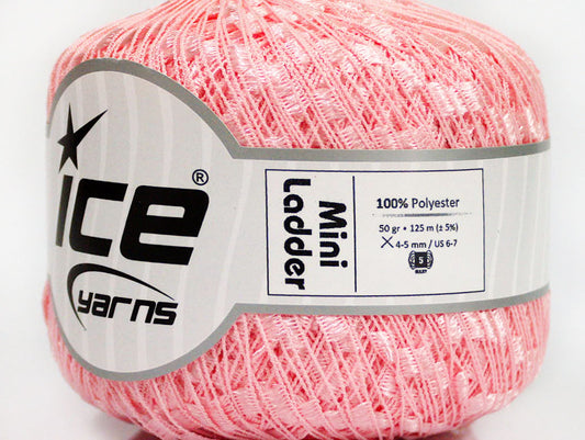 Lot of 6 Skeins Ice Yarns Trellis MINI LADDER Hand Knitting Yarn Pink