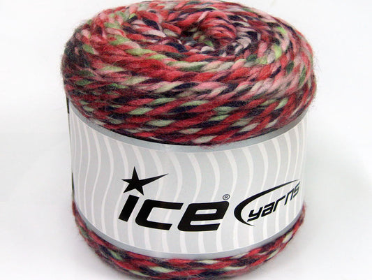 Lot of 2 x 200gr Skeins Ice Yarns CAKES WOOL CHUNKY COLORS (30% Wool) Yarn Pink Shades Mint Green Navy