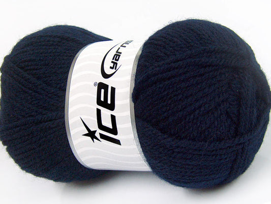 Lot of 4 x 100gr Skeins Ice Yarns FAVOURITE WOOL (50% Wool) Yarn Navy
