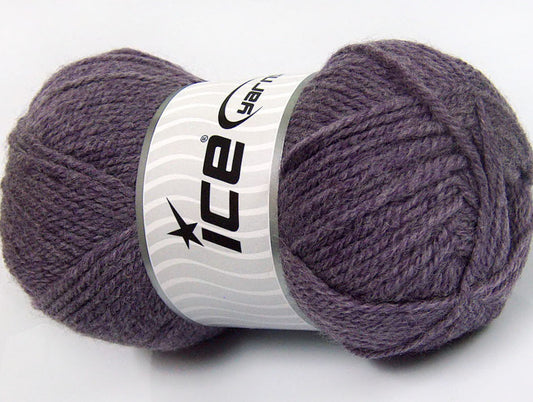 Lot of 4 x 100gr Skeins Ice Yarns FAVOURITE WOOL (50% Wool) Yarn Lilac Melange