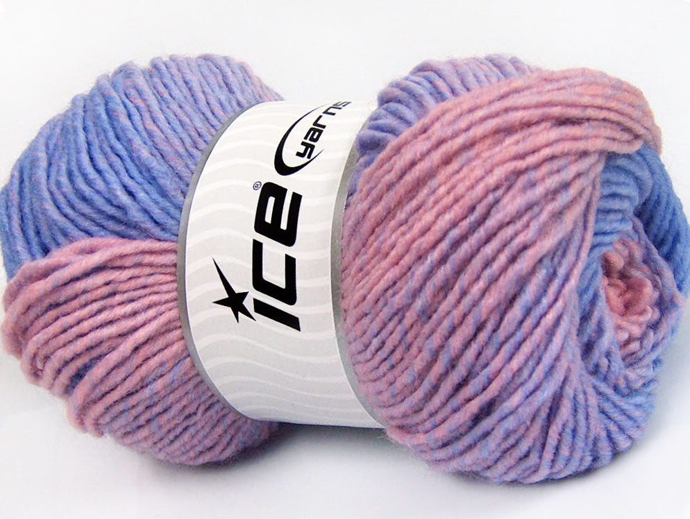Lot of 4 x 100gr Skeins ICE SALE WINTER (25% Wool) Yarn Rose Pink Lilac Yellow
