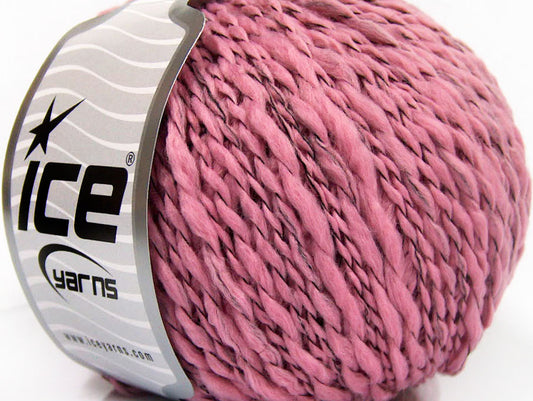Lot of 8 Skeins ICE SALE PLAIN Hand Knitting Yarn Pink Black