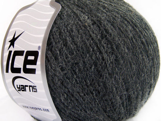 Lot of 8 Skeins ICE FIAMMATO FINO (50% Wool) Yarn Anthracite Black