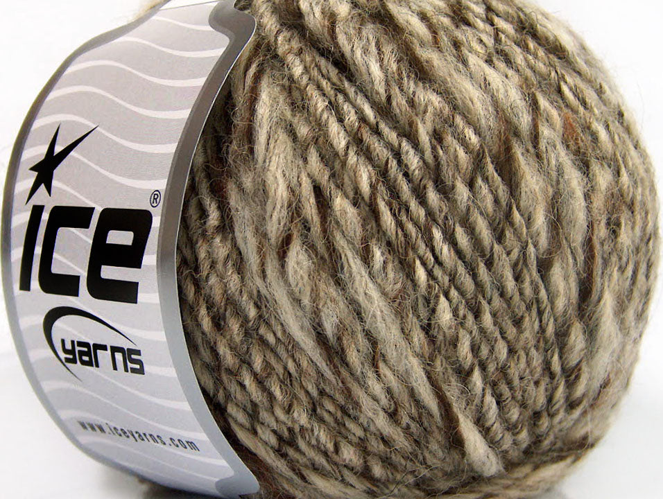 Lot of 8 Skeins ICE MACHO ALPACA (25% Alpaca 35% Wool) Yarn Brown Shades