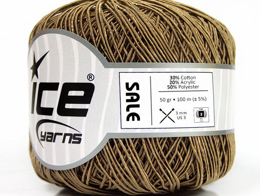 Lot of 6 Skeins ICE SALE SUMMER (30% Cotton) Hand Knitting Yarn Camel
