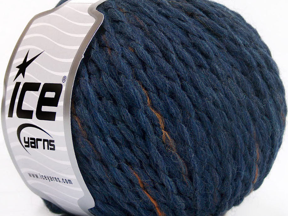 Lot of 8 Skeins ICE SALE WINTER (29% Wool) Hand Knitting Yarn Navy