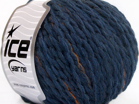 Lot of 8 Skeins ICE SALE WINTER (29% Wool) Hand Knitting Yarn Navy