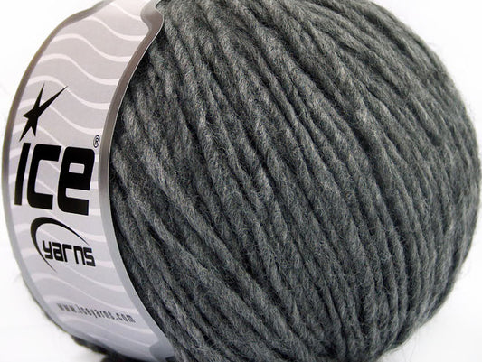 Lot of 8 Skeins ICE WOOL CORD ARAN (50% Wool) Hand Knitting Yarn Grey