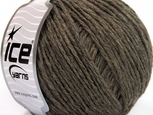 Lot of 8 Skeins ICE WOOL WORSTED 30 (30% Wool) Hand Knitting Yarn Camel