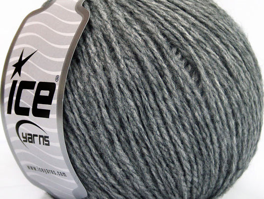 Lot of 8 Skeins ICE WOOL WORSTED 30 (30% Wool) Hand Knitting Yarn Grey