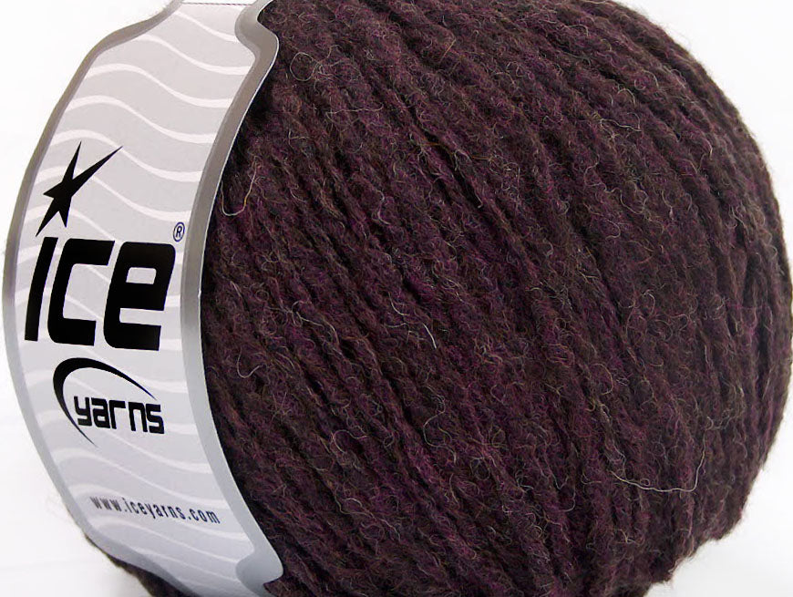 Lot of 8 Skeins Ice Yarns WOOL WORSTED 50 (50% Wool) Hand Knitting Yarn Maroon