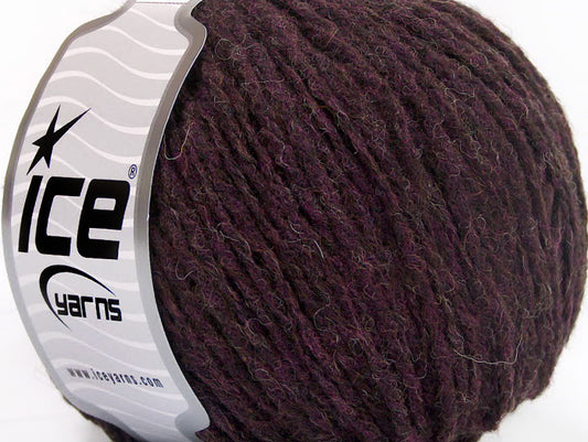 Lot of 8 Skeins Ice Yarns WOOL WORSTED 50 (50% Wool) Hand Knitting Yarn Maroon