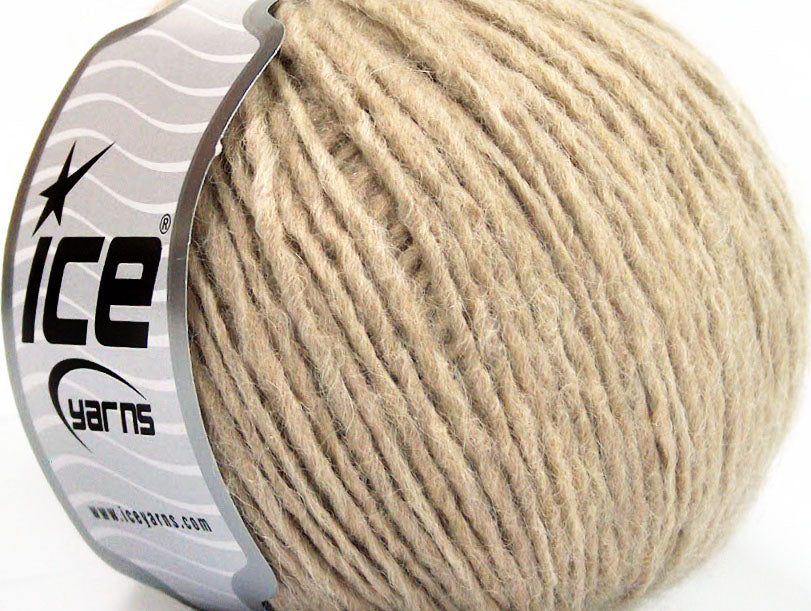 Lot of 8 Skeins ICE PERU ALPACA WORSTED (25% Alpaca 50% Merino Wool) Yarn Beige