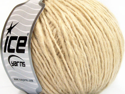 Lot of 8 Skeins ICE PERU ALPACA WORSTED (25% Alpaca 50% Merino Wool) Yarn Dark Cream