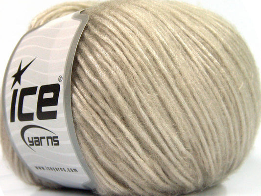 Lot of 8 Skeins Ice Yarns SILVER SHINE Hand Knitting Yarn Light Beige