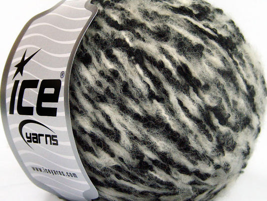 Lot of 8 Skeins ICE SALE LUXURY-PREMIUM (50% Baby Alpaca 20% Merino Wool) Yarn Black White