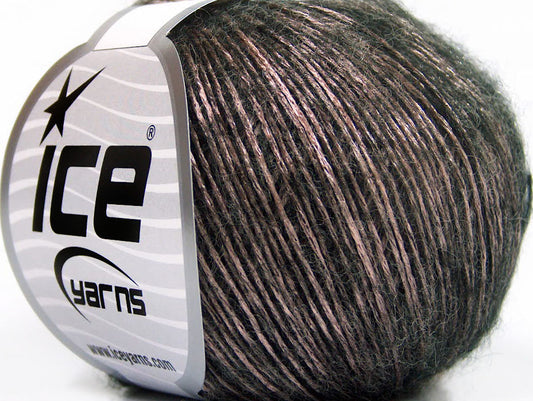 Lot of 8 Skeins ICE ROCK STAR FINE (19% Merino Wool) Yarn Pink Black