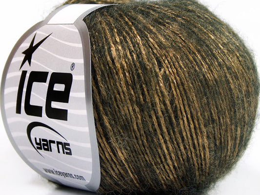 Lot of 8 Skeins Ice Yarns ROCK STAR FINE (19% Merino Wool) Yarn Gold Anthracite