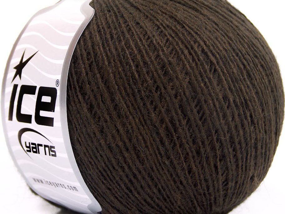 Lot of 8 Skeins ICE ROSE ALPACA (25% Alpaca 20% Wool) Yarn Dark Brown