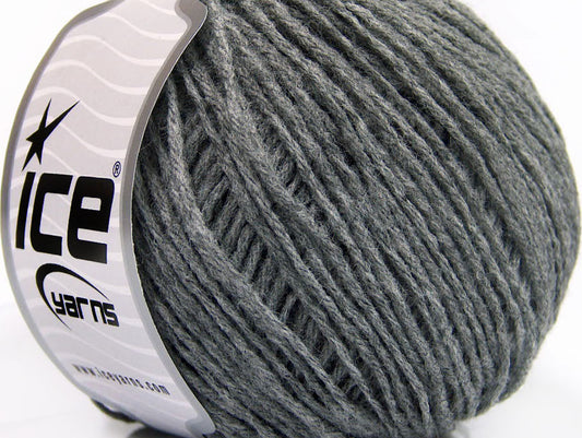 Lot of 8 Skeins ICE WOOL LIGHT (50% Wool) Hand Knitting Yarn Grey