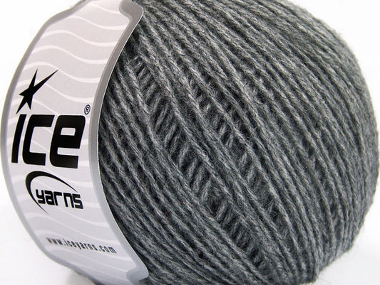 Lot of 8 Skeins Ice Yarns WOOL LIGHT (50% Wool) Hand Knitting Yarn Grey