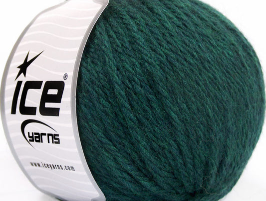 Lot of 3 x 100gr Skeins Ice Yarns SUPERBULKY WOOL (40% Wool) Yarn Teal Melange