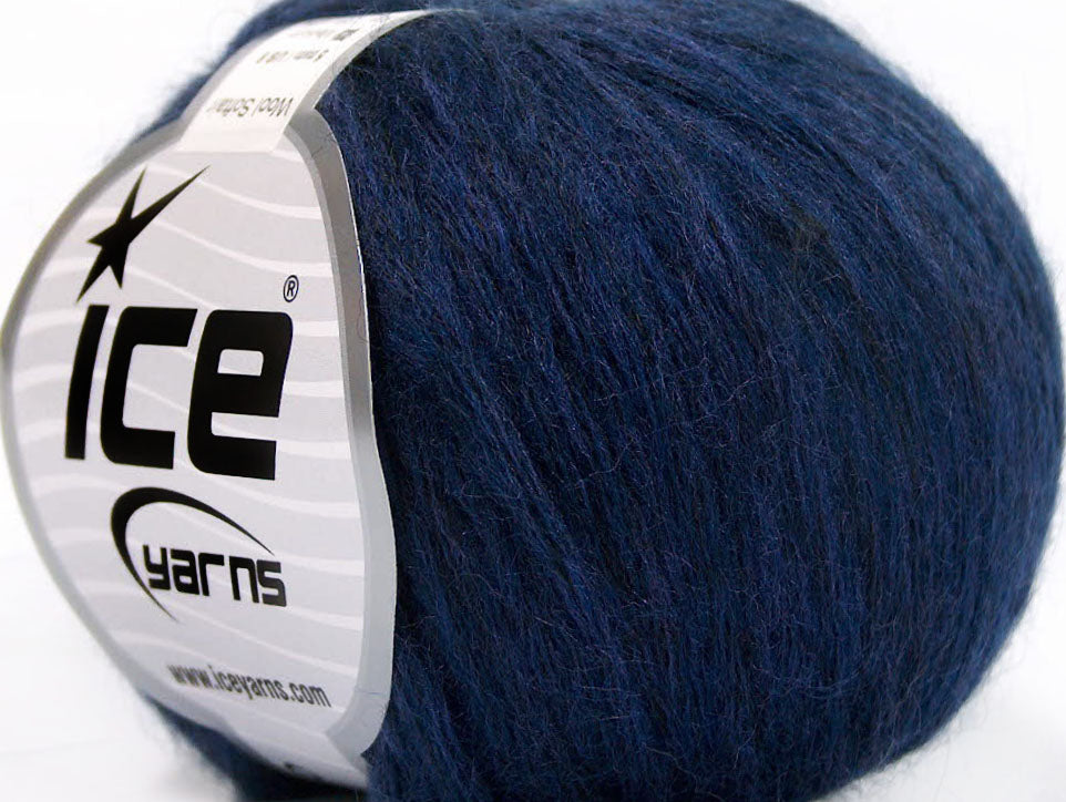 Lot of 8 Skeins Ice Yarns WOOL SOFTAIR (30% Wool) Yarn Purple Melange