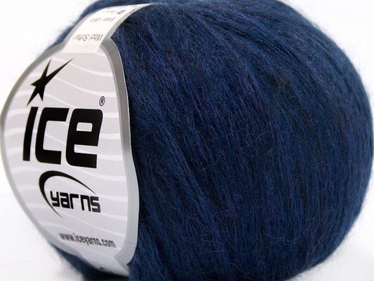 Lot of 8 Skeins Ice Yarns WOOL SOFTAIR (30% Wool) Yarn Purple Melange