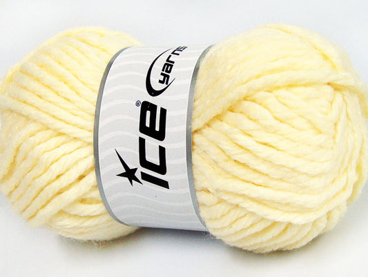 Lot of 4 x 100gr Skeins Ice Yarns SALE WINTER (40% Wool) Yarn Light Yellow