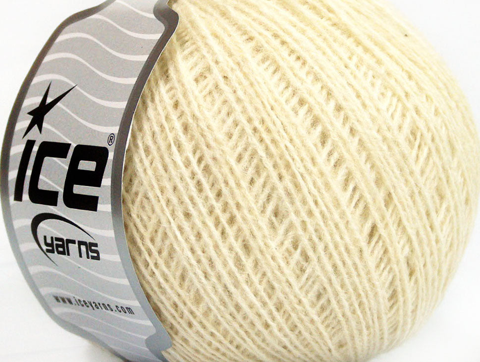 Lot of 8 Skeins ICE MASTER ALPACA FINE (25% Alpaca 25% Merino Wool) Yarn Cream