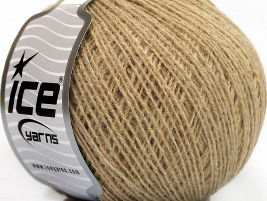Lot of 8 Skeins Ice Yarns WOOL FINE (50% Wool) Hand Knitting Yarn Camel