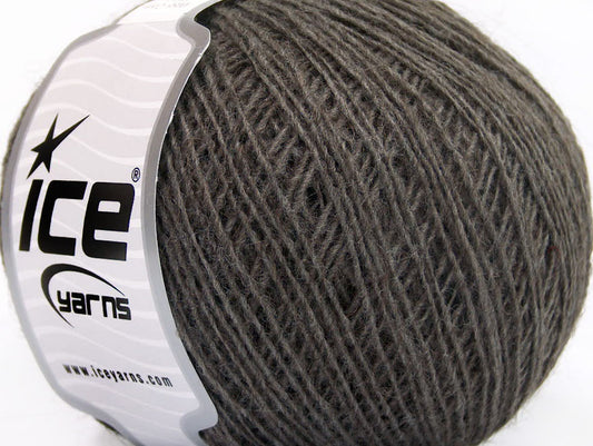 Lot of 8 Skeins ICE WOOL CORD SPORT (50% Wool) Hand Knitting Yarn Camel Melange