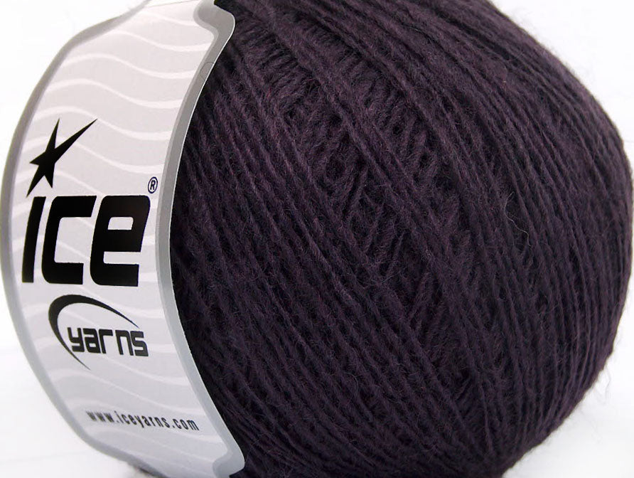 Lot of 8 Skeins ICE WOOL CORD SPORT (50% Wool) Hand Knitting Yarn Purple