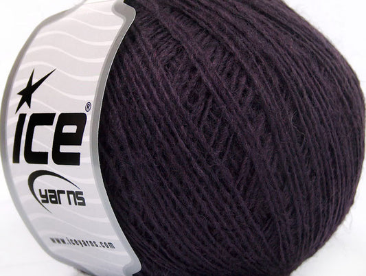 Lot of 8 Skeins ICE WOOL CORD SPORT (50% Wool) Hand Knitting Yarn Purple