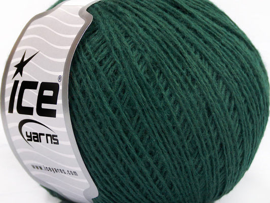 Lot of 8 Skeins ICE WOOL FINE (50% Wool) Hand Knitting Yarn Dark Teal