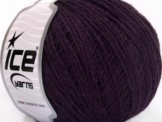 Lot of 8 Skeins ICE WOOL FINE (50% Wool) Hand Knitting Yarn Purple