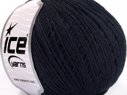 Lot of 8 Skeins Ice Yarns WOOL FINE (50% Wool) Hand Knitting Yarn Dark Navy