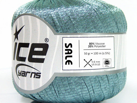 Lot of 6 Skeins ICE SALE SUMMER (80% Viscose) Hand Knitting Yarn Turquoise