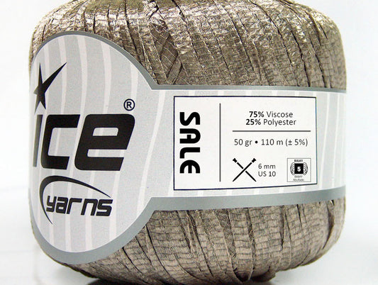 Lot of 6 Skeins Ice Yarns SALE SUMMER (80% Viscose) Hand Knitting Yarn Beige