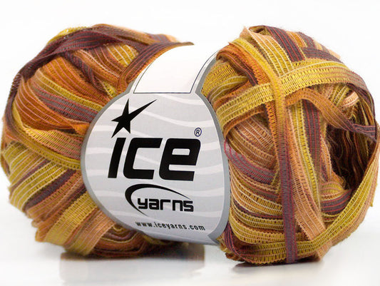 Lot of 8 Skeins Ice Yarns BINARIO Yarn Olive Green Gold Purple Beige