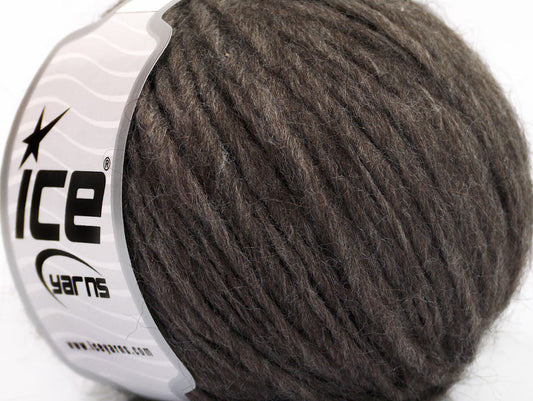 Lot of 8 Skeins ICE ETNO ALPACA (25% Alpaca 50% Merino Wool) Yarn Brown Melange