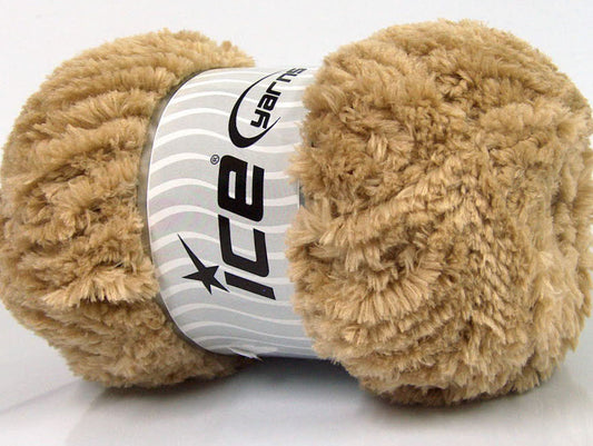 Lot of 4 x 100gr Skeins ICE PANDA (100% Microfiber) Yarn Light Brown