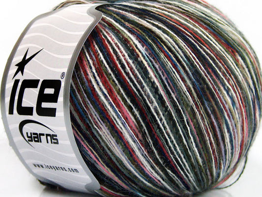Lot of 8 Skeins Ice Yarns SALE SELF-STRIPING Hand Knitting Yarn Multicolor