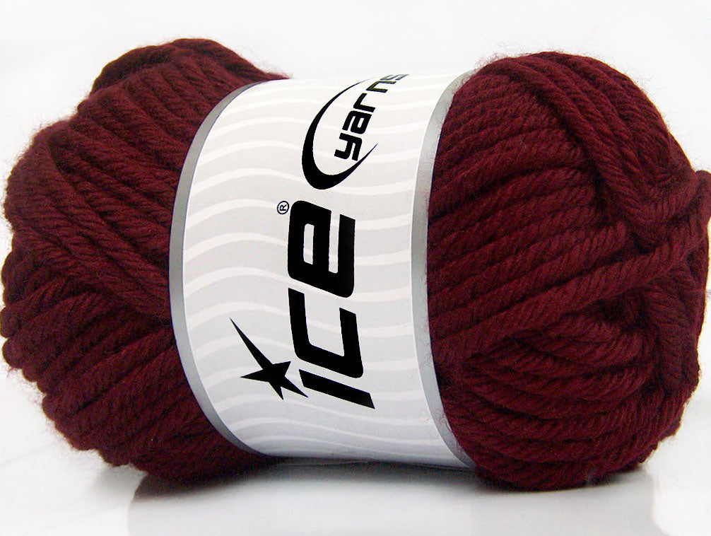 Atlas Jumbo Dark Burgundy Bulky Knitting Yarn Fast Shippi