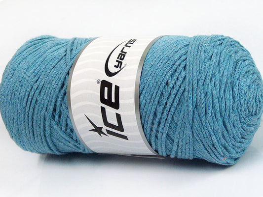 250 gr ICE YARNS MACRAME COTTON (100% Cotton) Hand Knitting Yarn Light Blue
