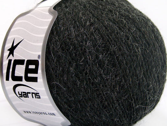 Lot of 8 Skeins ICE ROSE ALPACA (25% Alpaca 20% Wool) Yarn Anthracite Black