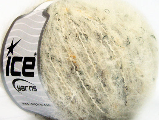 Lot of 8 Skeins ICE SALE WINTER (20% Mohair 20% Wool) Hand Knitting Yarn Cream